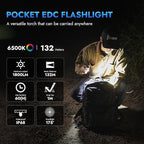 WUBEN E7 1800 Lumen Rechargeable Mini Flashlight - Image 2