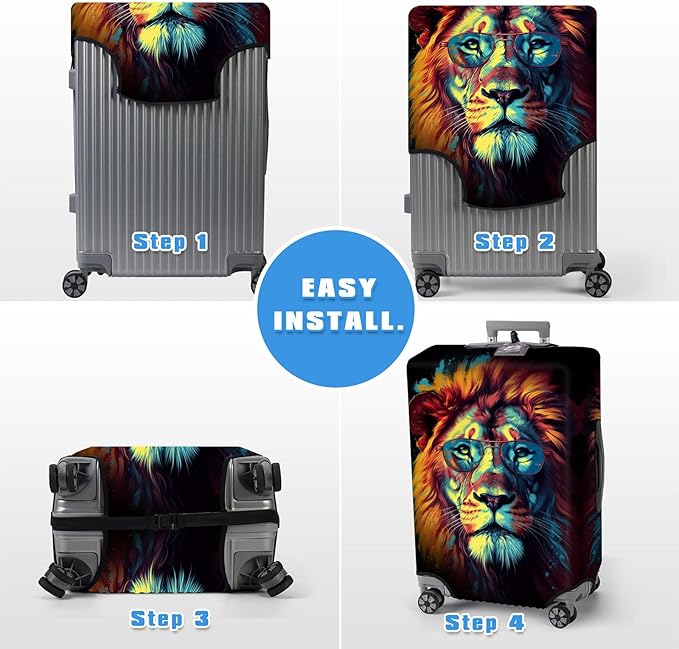 Luggage Cover Protector for 22-24 Inch Suitcases, TSA Approved Elastic Travel - Image 6