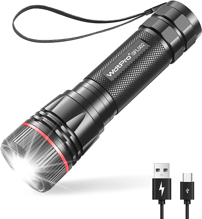 WdtPro Rechargeable Flashlights High Lumens, 1 Pack 10H Long Lasting Super by WdtPro