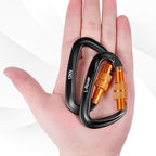 3 Heavy Duty Carabiner Clips 12kN-Lightweight Locking Carabiners - Image 2