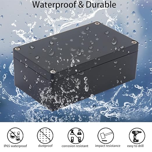 Project Box IP65 Waterproof Junction Box ABS Plastic Black Electrical Boxes DIY - Image 6
