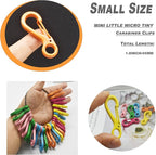 Mini Carabiner Clips with Metal Spring Wiregate Hook and Little Eye Hole - Image 5