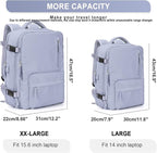 WONHOX Large Travel Backpack Carry on Flight Approved Laptop Work Business - Image 4
