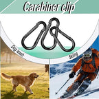 Black Carabiner, Heavy Duty Galvanized Steel Spring Snap Hook Carabiner Clips - Image 7