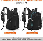 Seektop Small Hiking Backpack Expandable 12L-15L, Lightweight Packable - Image 2