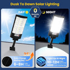 Solar Street Lights Outdoor 4-Pack, 12000LM 6500K Waterproof LED Motion Sensor - Image 4