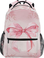 Wamika Pink Bow Girls Backpack Cowgirl Boots School Backpacks Boys Kids by Wamika