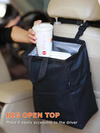 Ginsco New Leak-Proof Travel Car Trash Bag, 3.5 Gallons Large Capacity Hanging - Image 2