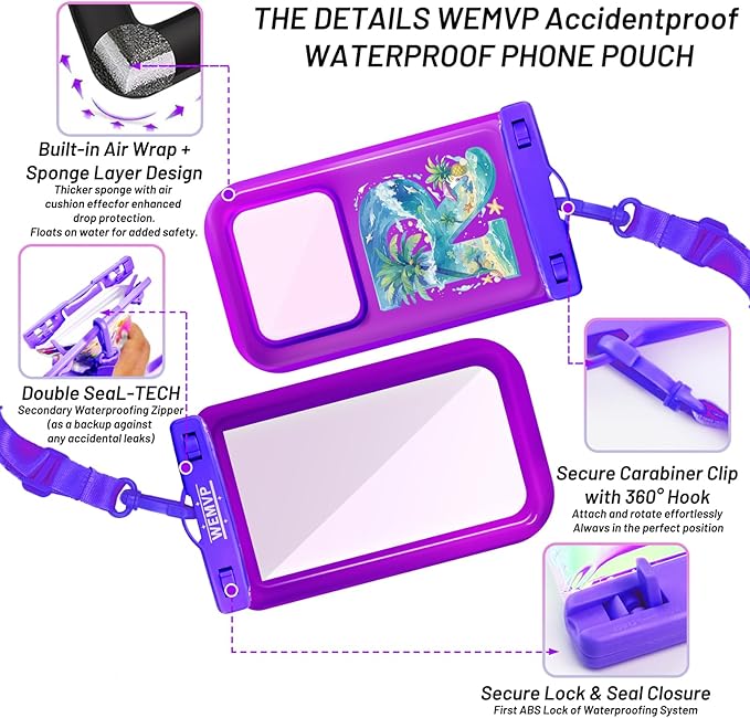 Personalized Initial Waterproof Phone Pouch Case - Image 3