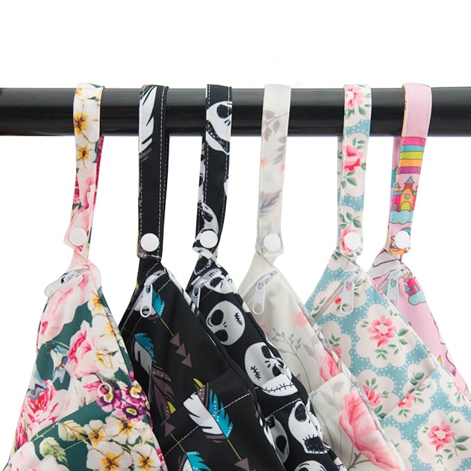 ALVA ALVABABY 2pcs Cloth Diaper Wet Dry Bags Waterproof Reusable - Image 7