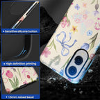 for Samsung Galaxy S25 Edge Case, HL2 Aesthetic Flower Preppy Collage Hybrid 2 - Image 3