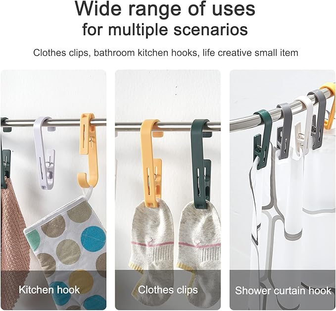 Large Laundry Hook Clothes pins 4Pcs Sock Clip Laundry Clips - Image 2