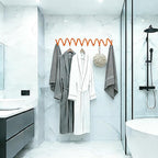 Orange Wall Mounted Coat Rack, Decoration Wave Shaped Wall Hooks, Heavy-Duty - Image 6