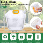 Tessco for you 36 Pcs 1.3 Gallon Collapsible Water Storage Bag Water Container - Image 2