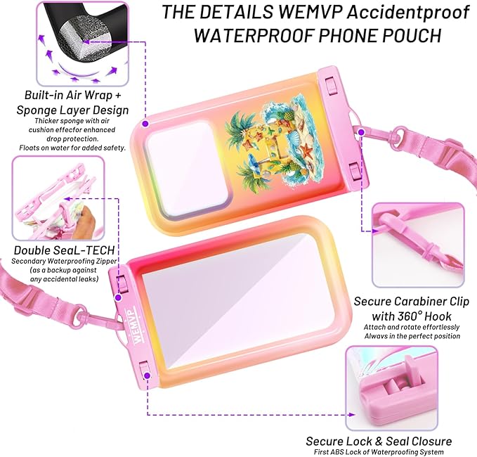 Personalized Initial Waterproof Phone Pouch Case - Image 3