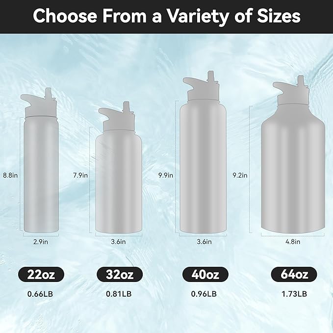 HASLE OUTFITTERS Insulated Water Bottle 22 oz Double Wall Stainless Steel Water - Image 4