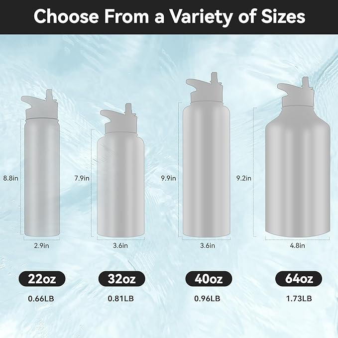 HASLE OUTFITTERS Insulated Water Bottle 22 oz Double Wall Stainless Steel Water - Image 4