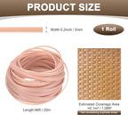 M METERXITY 1-Pack Wicker Repair Kit, 5mm x 66ft/20m Plastic Flat Rattan - Image 3