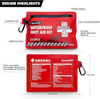 211 PCS Waterproof First Aid Kit, IPX7 Rated Dry Bag - Image 2