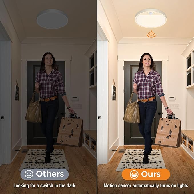 slochi 2Pack Motion Sensor Light Indoor Wired, 8.7 Inch 3000K/4000K/6500K - Image 9