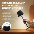 LUTEC 4 Pack Cordless Table Lamp, 6000mAh Rechargeable Battery Operated Desk - Image 3