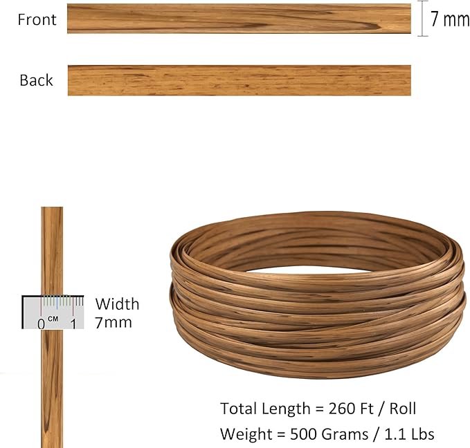 260 Ft Wicker Repair Supplies, Wicker Repair Kit, Plastic Rattan Material - Image 4
