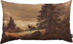 TKS MITLAN Brown Deer Pillow Cover 12x20 inch Elk in The Rocky Mountains Rocks by TKS+MITLAN