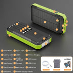 Solar Power Bank 33800mAh with Super Bright LED Flashlight, Built-in 4 Cables & - Image 6