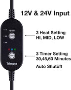 Electric Car Heating Blanket Plush 3 Heat Settings, Auto Shutoff, 55 X 40 - Image 3