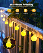 Brightown Solar String Lights Outdoor Waterproof, 19.6Ft 60 LED Globe Solar - Image 6