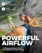 Diveblues Portable Turbo Fan, 100 Speed Handheld Fan - Image 2