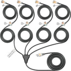 Eversimpleinc Black 1 to 4 Splitter Extension Cord, 3 Prong Plug by EversimpleInc