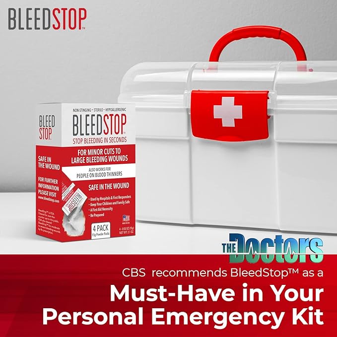 BleedStop™ First Aid Powder for Blood Clotting, Trauma Kit, Blood Thinner - Image 4