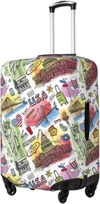 USA Landmarks Print Elastic Luggage Cover, Suitcase Protector - Image 2