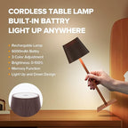 LUTEC 4 Pack Cordless Table Lamp, 6000mAh Rechargeable Battery Operated Desk - Image 3