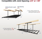 FLEXIMOUNTS 4x8 Overhead Garage Storage Rack - Image 3