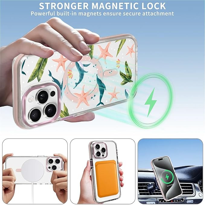 Case for iPhone 13 Pro Max, Sealife Whale Ocean Wildlife Clear Phone Case - Image 3