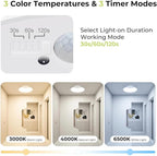 hepside 4 Pack Motion Sensor Ceiling Light Wired, 3000K/4000K/6500K LED Flush - Image 2