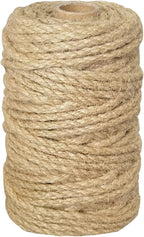 PerkHomy 5mm Jute Rope 105 Feet Twisted Heavy Duty and Thick Twine Rope by PerkHomy