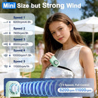 WHATOOK Handheld Mini Fan Small Personal Portable Speed USB Rechargeable - Image 5