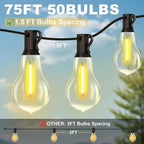 75FT Outdoor String Lights Waterproof - Image 2