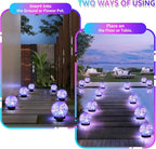 ASOMST 2-Pack Garden Solar Lights Outdoor, Colored Cracked Glass Ball Light - Image 3