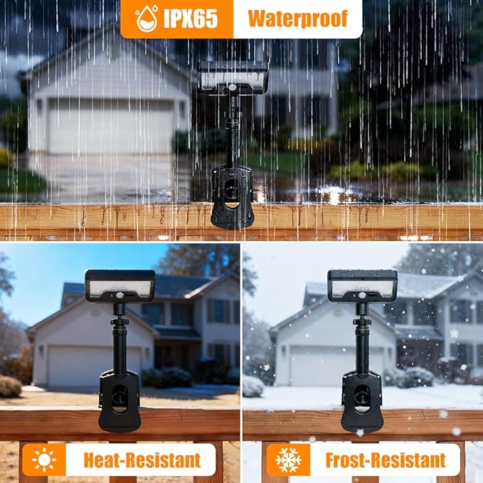 Clip On Solar Motion Sensor Light Outdoor, 600LM 3 Modes IP65 Waterproof - Image 7