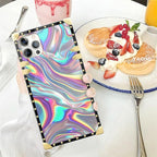Compatible with iPhone 12 Case, Holographic Abstract Iridescent Textures Luxury - Image 5