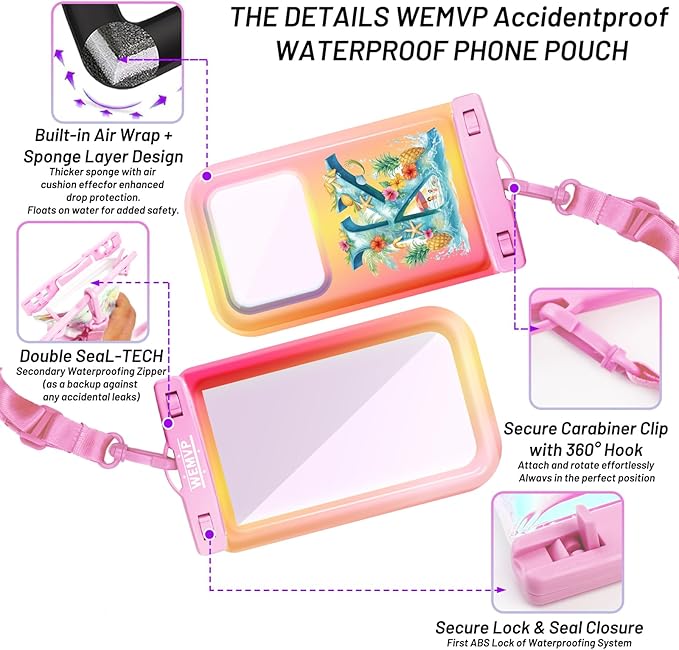 Personalized Initial Waterproof Phone Pouch Case - Image 3