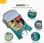 HALOVIE 15L Foldable Hiking Backpack Phone Pocket Lightweight Travel Daypack - Image 3