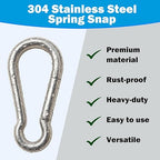 304 Stainless Steel Carabiners -1.57 inch Heavy Duty, Durable & Rust-Free Clips - Image 2