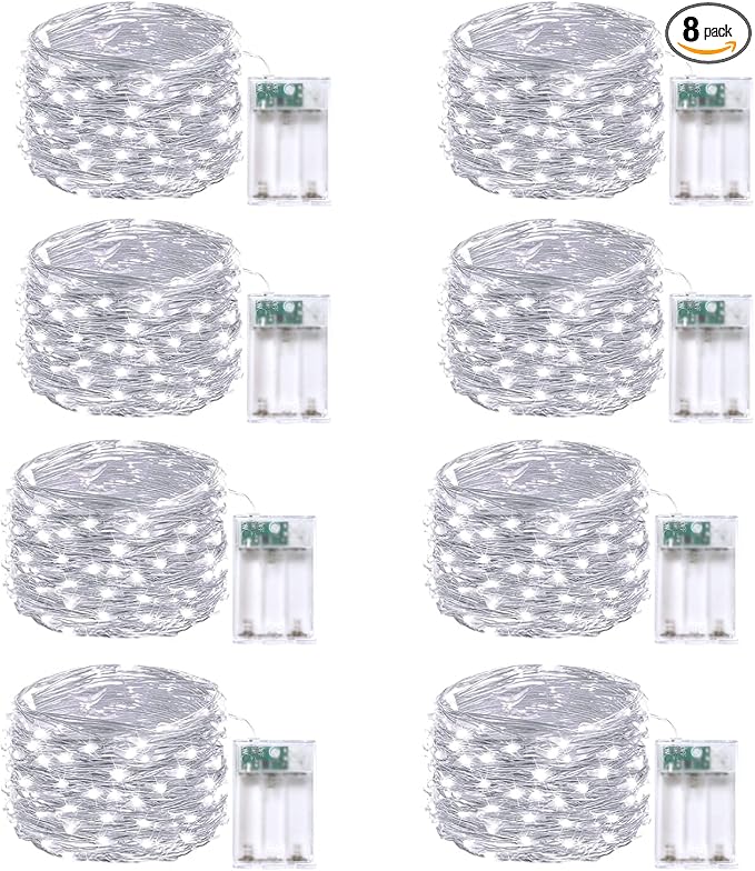 8-Pack Fairy Lights Battery Operated by EXF