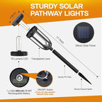 Barleit Solar Lights Outdoor 8 Pack, Solar Pathway Lights, Solar Lights Outdoor - Image 3