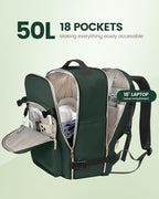 LOVEVOOK Travel Backpack for Women & Men 50L, Airline Approved Carry On - Image 3